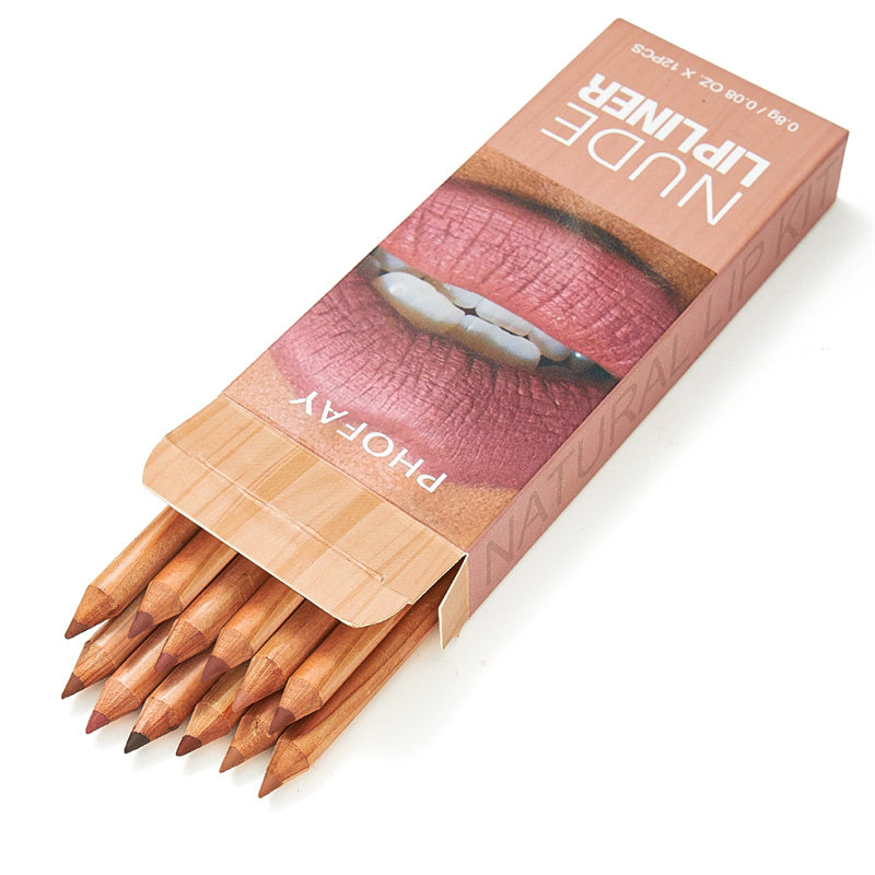 PHOFAY Nude Lipliner Kit – 12 Shades