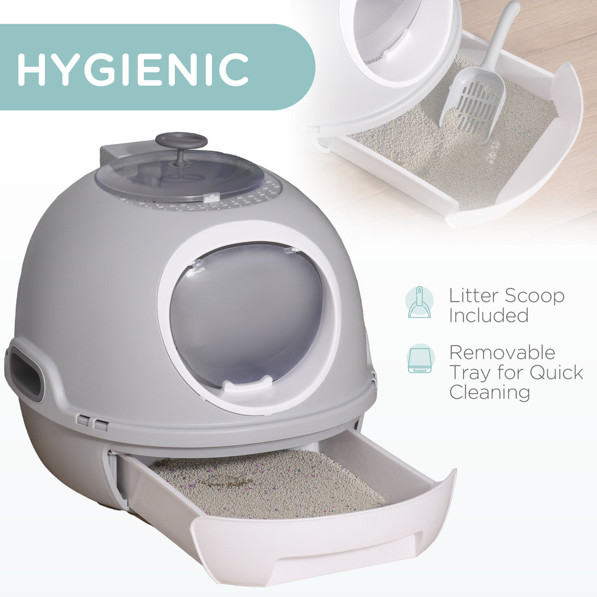 Cat Litter Box Toilet with Lid