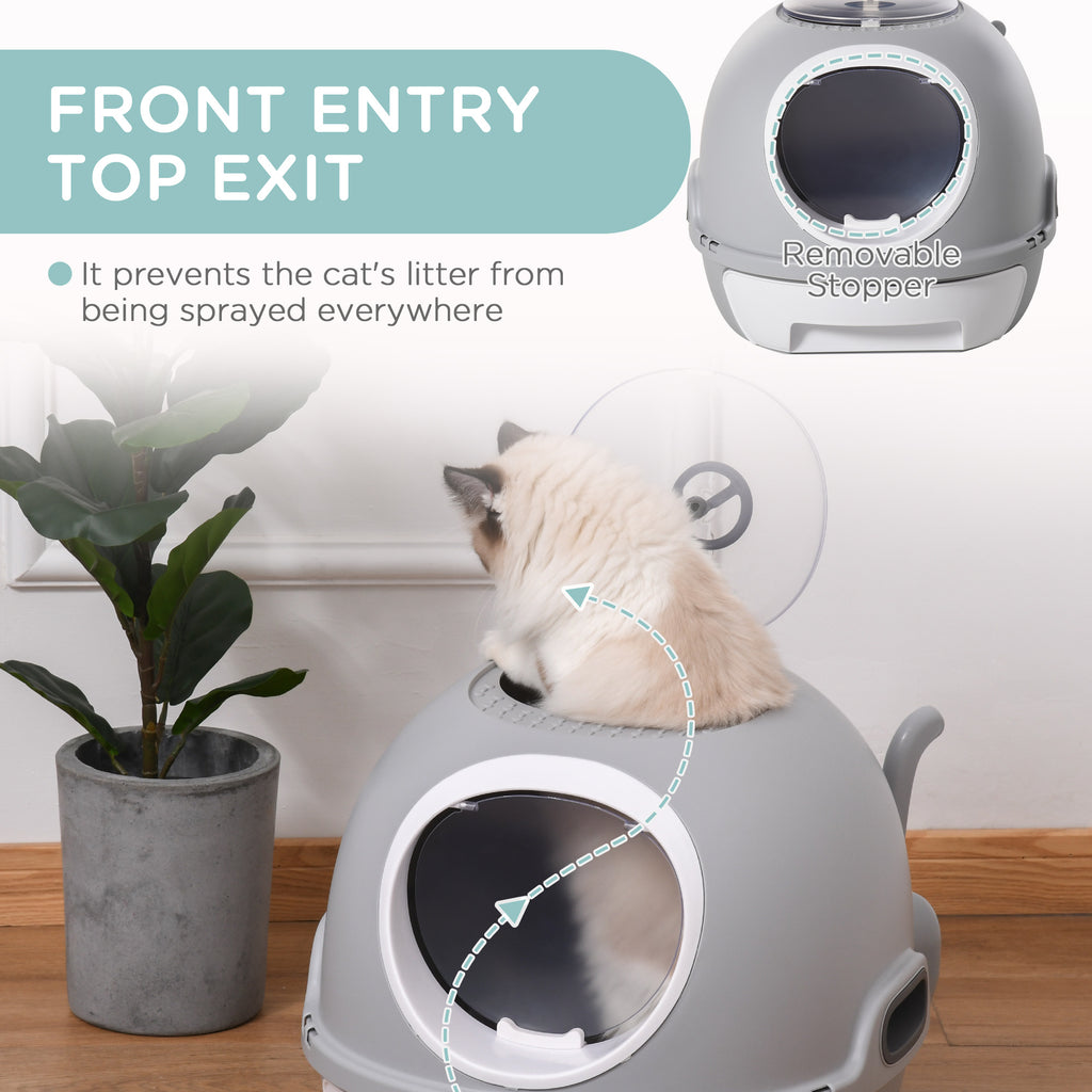 Cat Litter Box Toilet with Lid