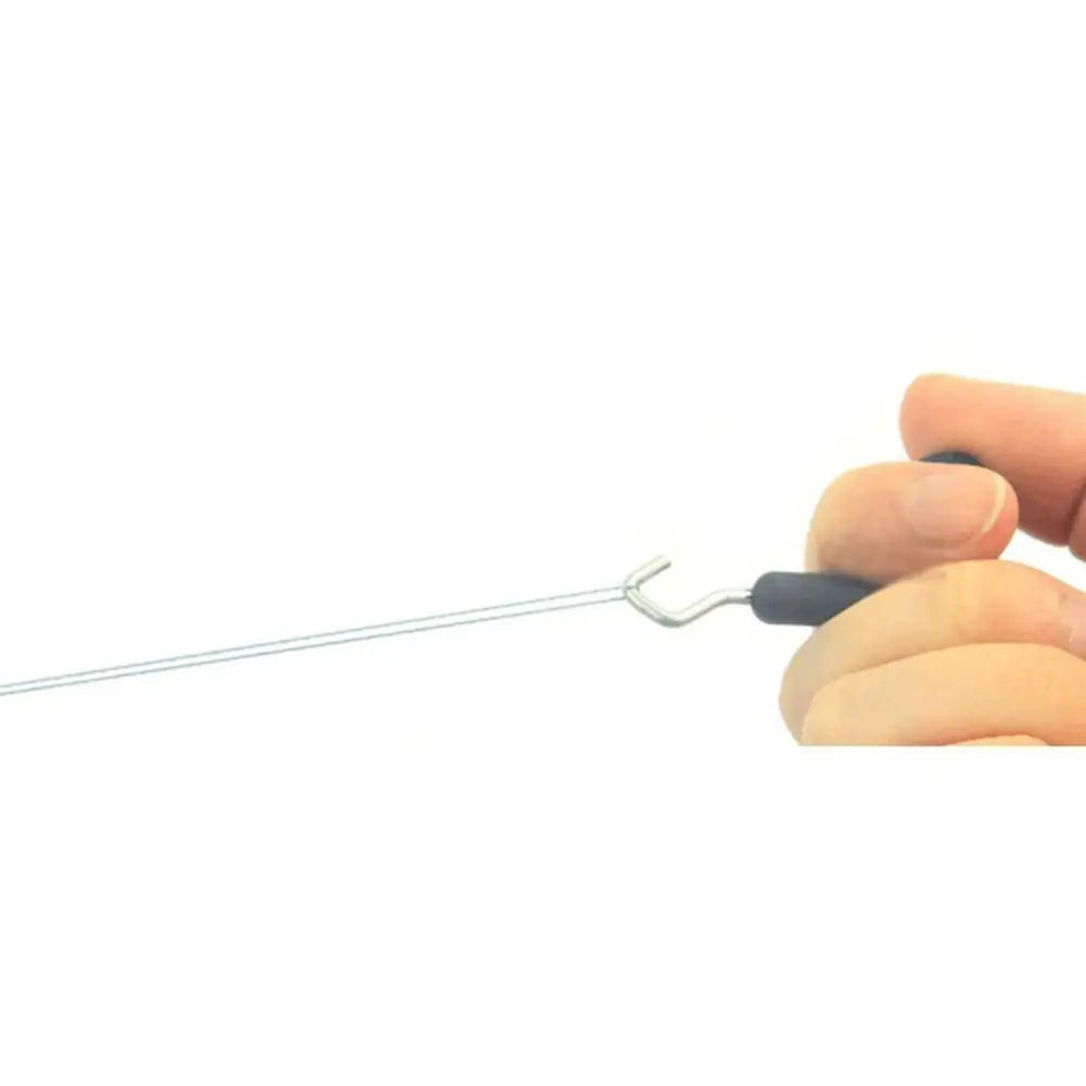 1Pcs ABS Grip+Stainless Steel Smooth Knot Hook Carp Fish Knot Puller Rig Making Rig Tool Terminal Fishing Tackle Accessories