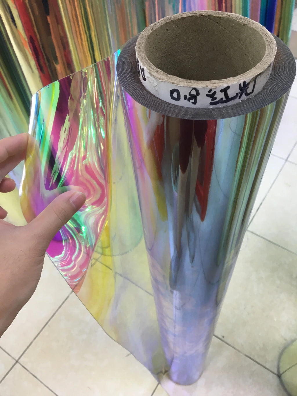 2025  New Products Pvc  Transparent Holographic Lamination Film for Notebook Cover and Bags