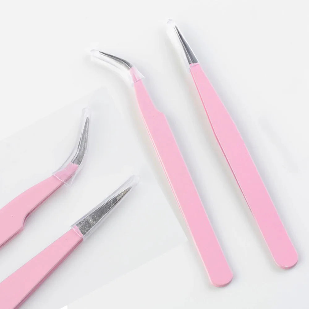 1pcs Lash Tweezers False Eyelash Extension Clip Pliers Eyebrow Tweezers For Hair Nail Art Soldering Lash Tongs Makeup Tools
