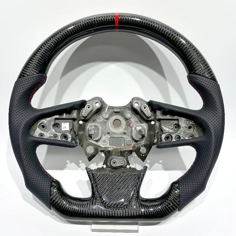 European Warehouse Spot Delivery Directly Black Carbon Fiber and Perforated Leather Red Top Line for Renault Megane RS Megane 4