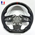 In Stock Flat-bottomed Sporty Glossy Carbon Fiber Sude Car Steering Wheel for Renault Megane 4