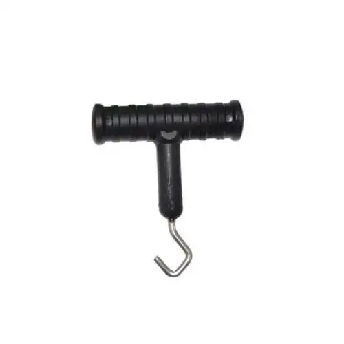 1Pcs ABS Grip+Stainless Steel Smooth Knot Hook Carp Fish Knot Puller Rig Making Rig Tool Terminal Fishing Tackle Accessories