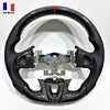 Free Shipping From France for Megane 3 Black Carbon Fiber with Black Perforated Leather Red Stitching for Renault Megane 3 RS