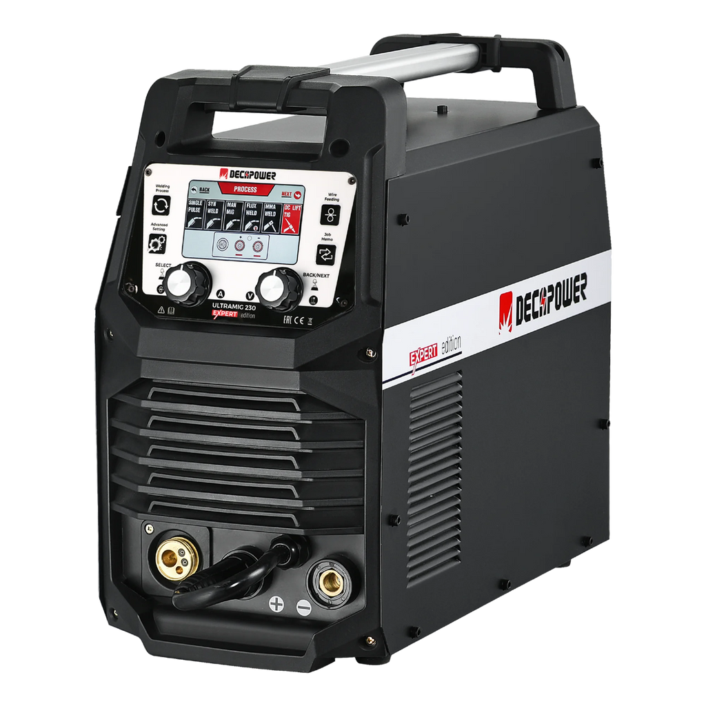 DECAPOWER ULTRAMIG 230 Fast Shipping 220V Synergic Pulse Gas Gasless MIG ARC Lift TIG IGBT Inverter Welding Machine