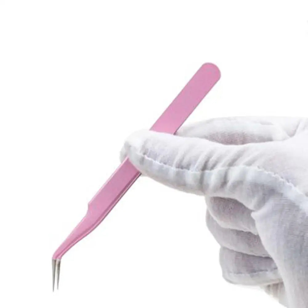 1pcs Lash Tweezers False Eyelash Extension Clip Pliers Eyebrow Tweezers For Hair Nail Art Soldering Lash Tongs Makeup Tools