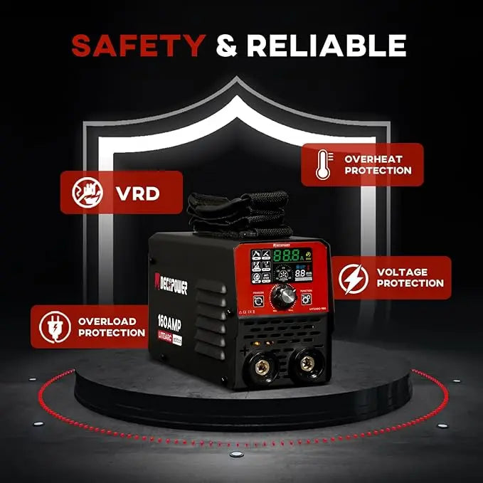 Decapower LITEARC 160A Portable Stick MMA Welder IGBT Inverter Auto Darkening Helmet Overseas Stock & Fast Ship