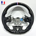 In Stock Flat-bottomed Sporty Glossy Carbon Fiber Sude Car Steering Wheel for Renault Megane 3 3RS