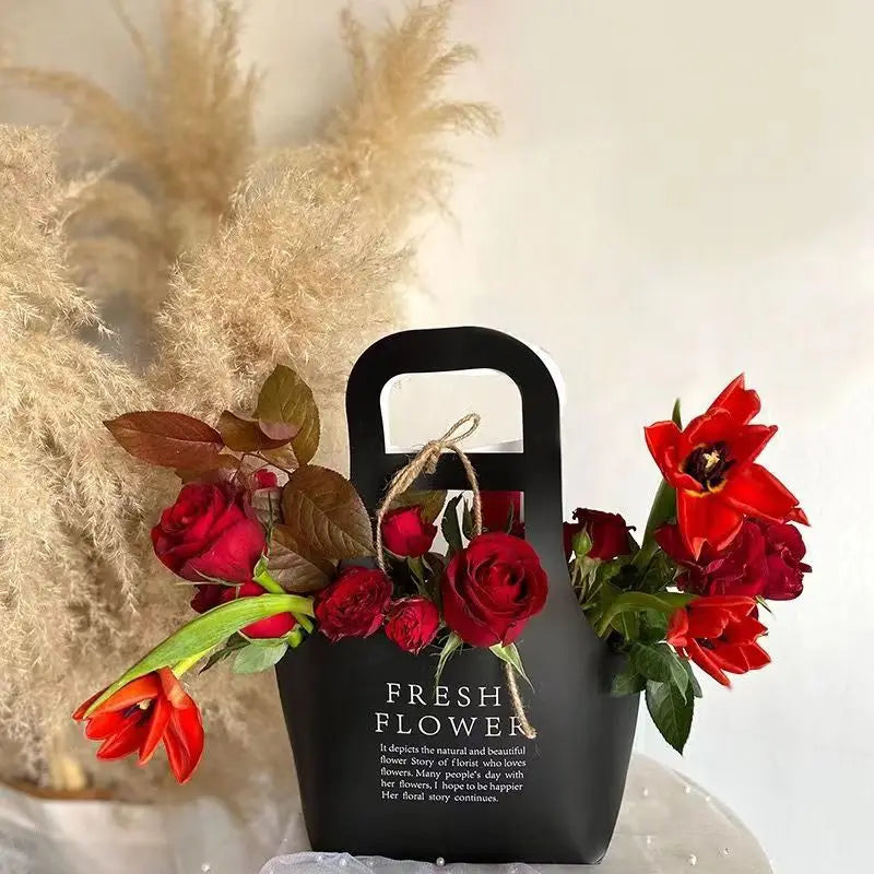 CSMD Brand Chinese Manufacturers Yiwu Suppliers Retail Cheap Kraft Paper Material Waterproof Pink Flower Floral Bags Wholesale