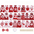 270096 Reusable Advent Calendar Hanging Burlap Bags Home Christmas Decorations Fill Wall for Kids & Family Made of Linen & Jute