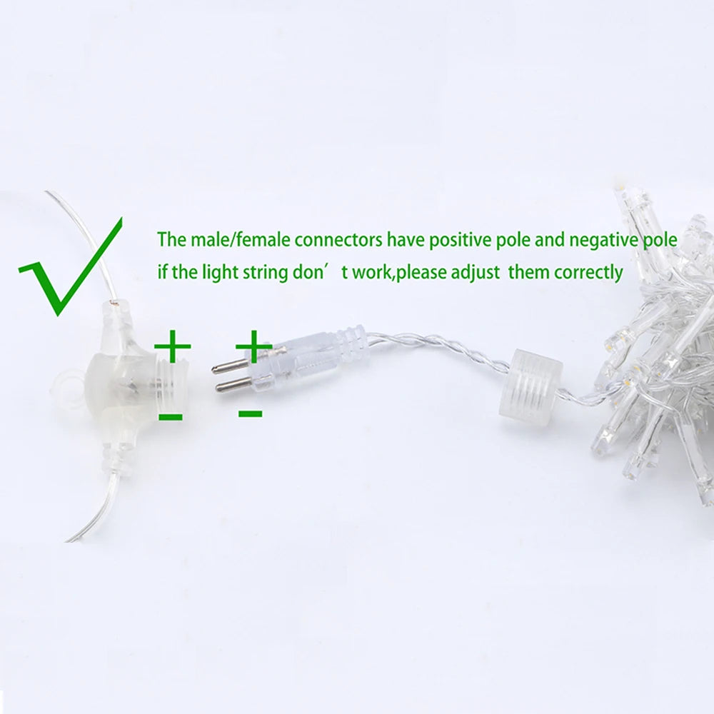 LED String Lights Christmas Garland Led Firecracker Racimos Fairy Lights For Patio Party Wedding Party Garden Tree Decoration