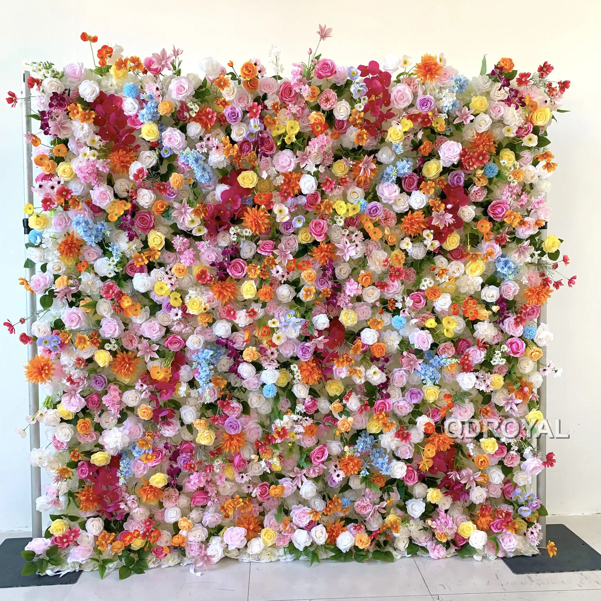 Classic Pink Rose 3D Artificial Flowers Wall Flower Panel Royal Flower Backdrop for Wedding Garlands & Party Event Decoration