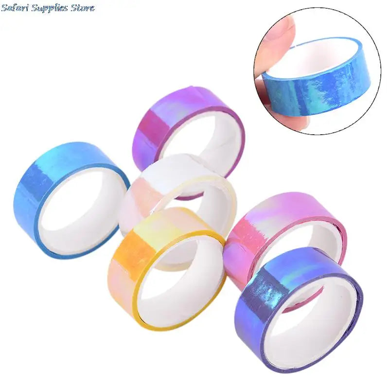 500cm Rhythmic Gymnastics Decoration Holographic RG Prismatic Glitter Tape Hoops Stick