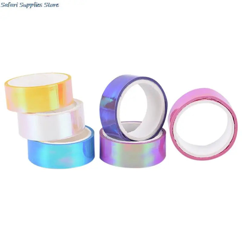 500cm Rhythmic Gymnastics Decoration Holographic RG Prismatic Glitter Tape Hoops Stick