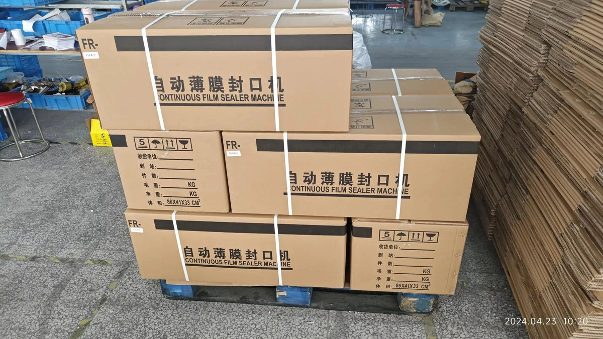 FR900 Continuous Band Sealer Automatic Horizontal Sealing Machine for Beverage and Apparel Packaging for Paper Plastic Bags