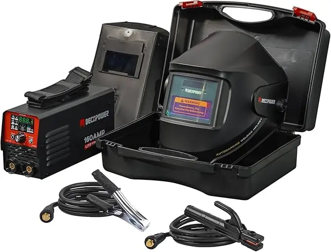 Decapower LITEARC 160A Portable Stick MMA Welder IGBT Inverter Auto Darkening Helmet Overseas Stock & Fast Ship