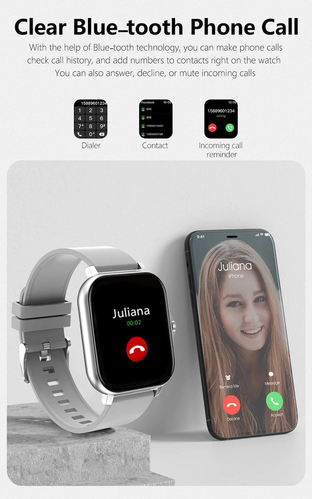 2026 New Multifunctional Smart Watch Men Women Bluetooth Connected Phone Music Fitness Sports Bracelet Sleep Monitor watch ht30