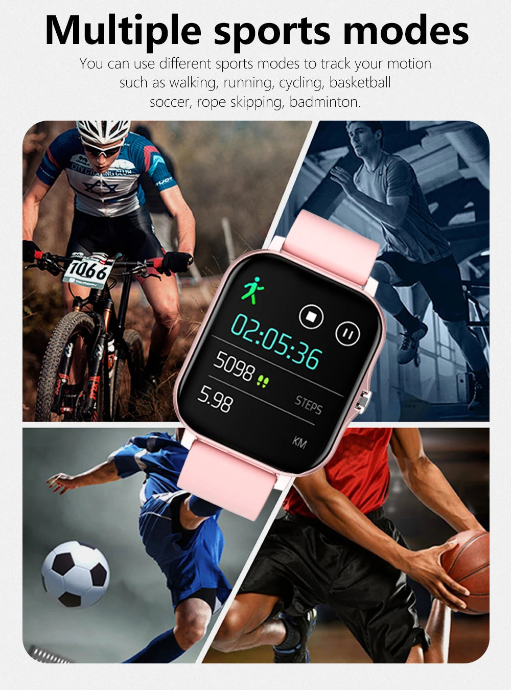 2026 New Multifunctional Smart Watch Men Women Bluetooth Connected Phone Music Fitness Sports Bracelet Sleep Monitor watch ht30