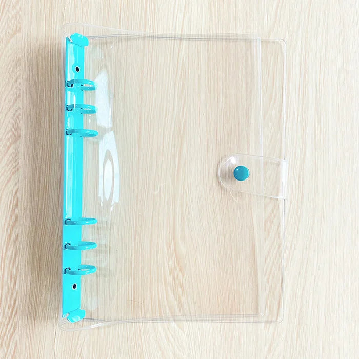 Wholesale  A6 A5  Clear Soft PVC Notebook Binder Loose Leaf Bags Refillable Paper Translucent Binder Zipper Folders