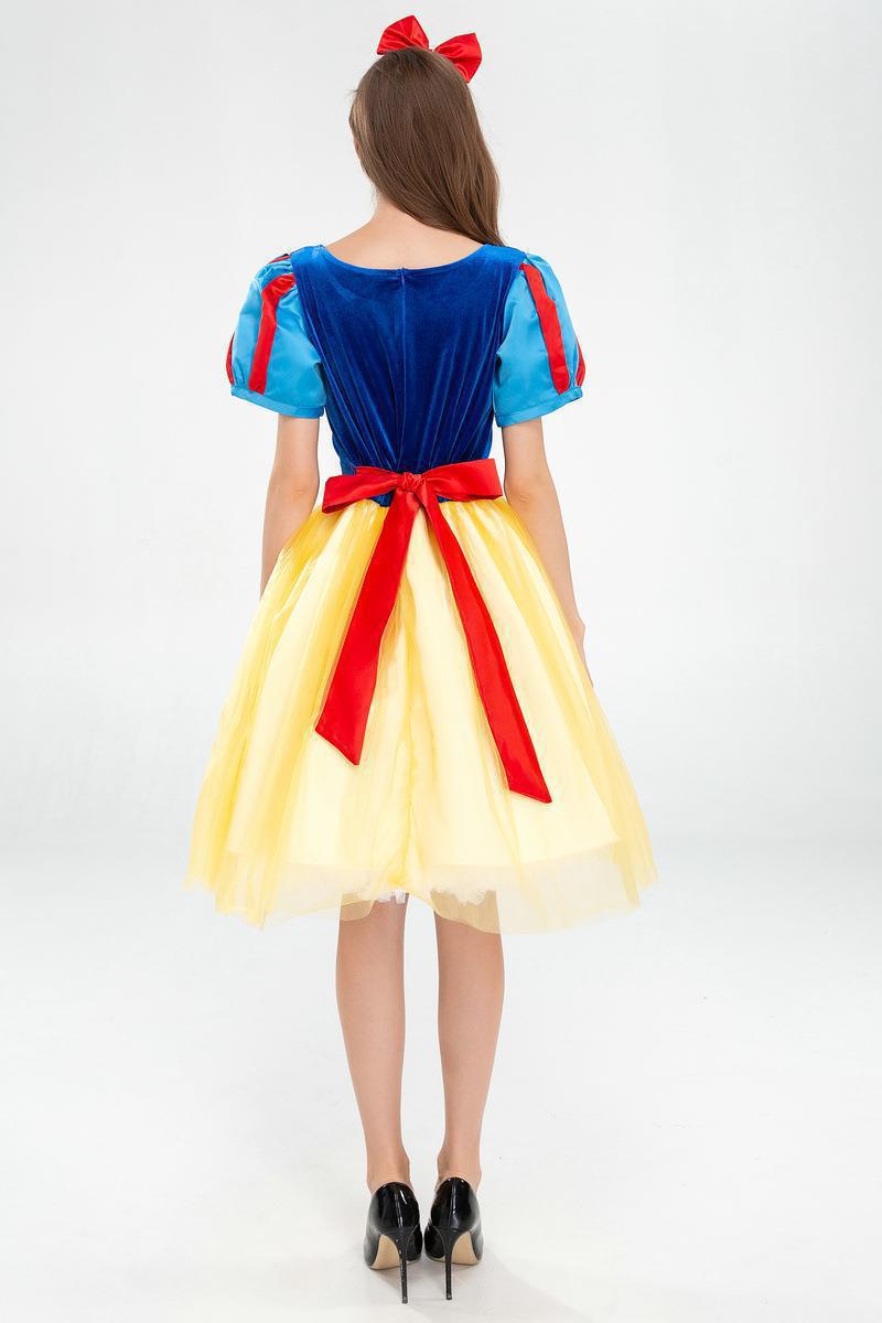 2024 New Halloween Costumes Cosplay Fairy Tale Snow White Short Skirt Children's Day Performance Costumes