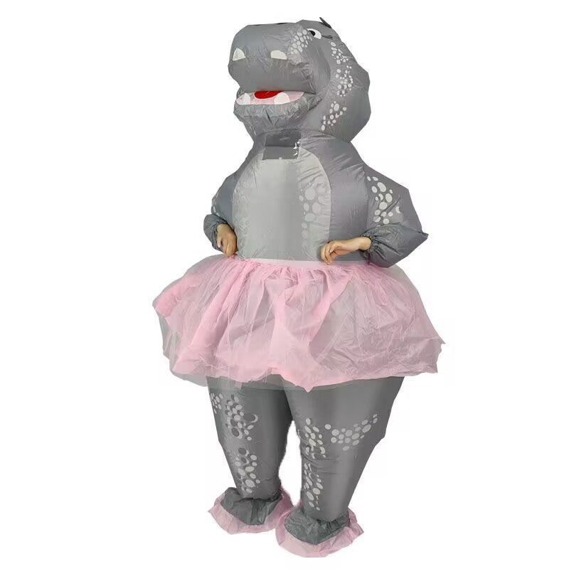 Cross-Border Popular Halloween Creative Cartoon Toys Party Activities Cute Animal Props Hippo Inflatable Costumes