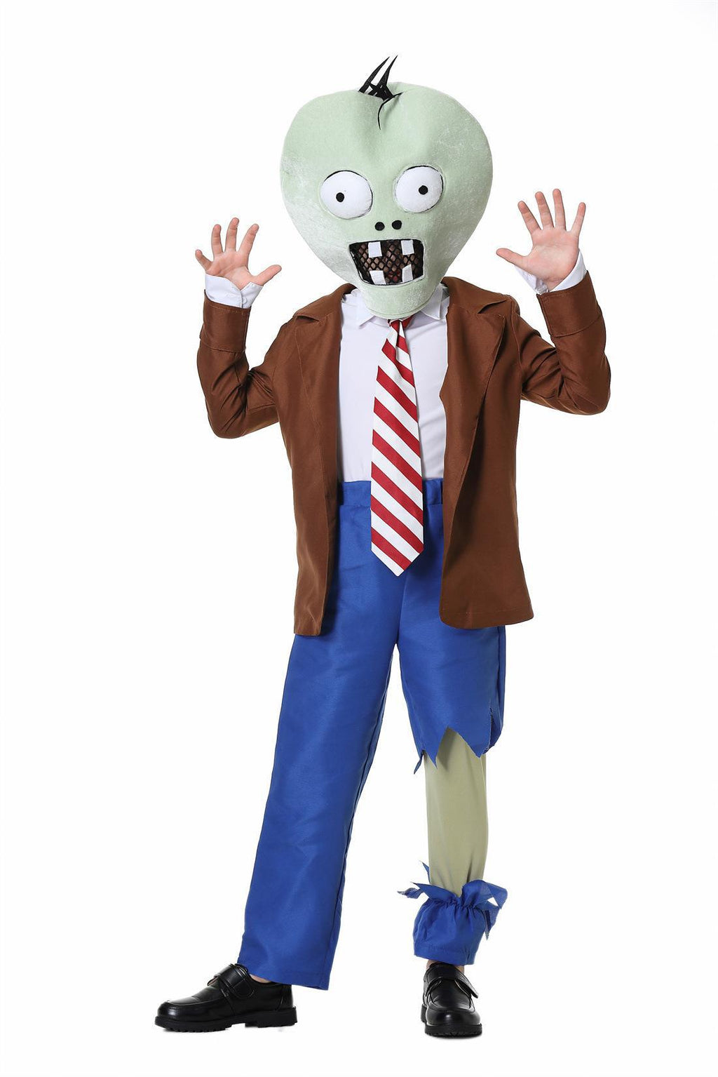 Foreign trade European and American children's men's Halloween cos clothes retro Plants vs Zombies cosplay costume suit