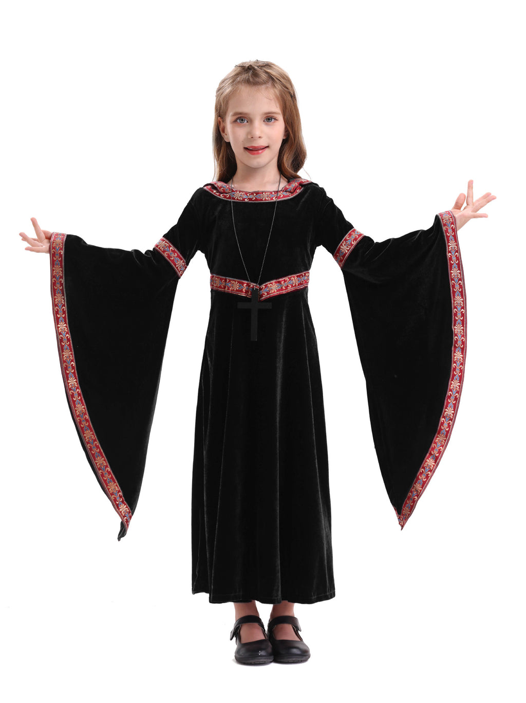 2025 Halloween Family Costume Performance Costume Party Performance Costume Adult European Medieval Burgundy Vampire