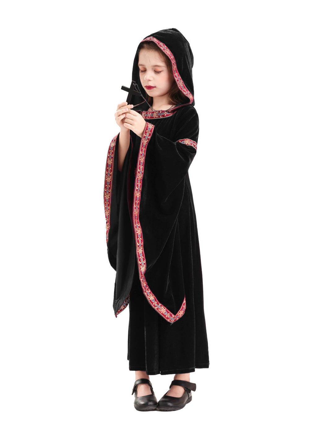 2025 Halloween Family Costume Performance Costume Party Performance Costume Adult European Medieval Burgundy Vampire