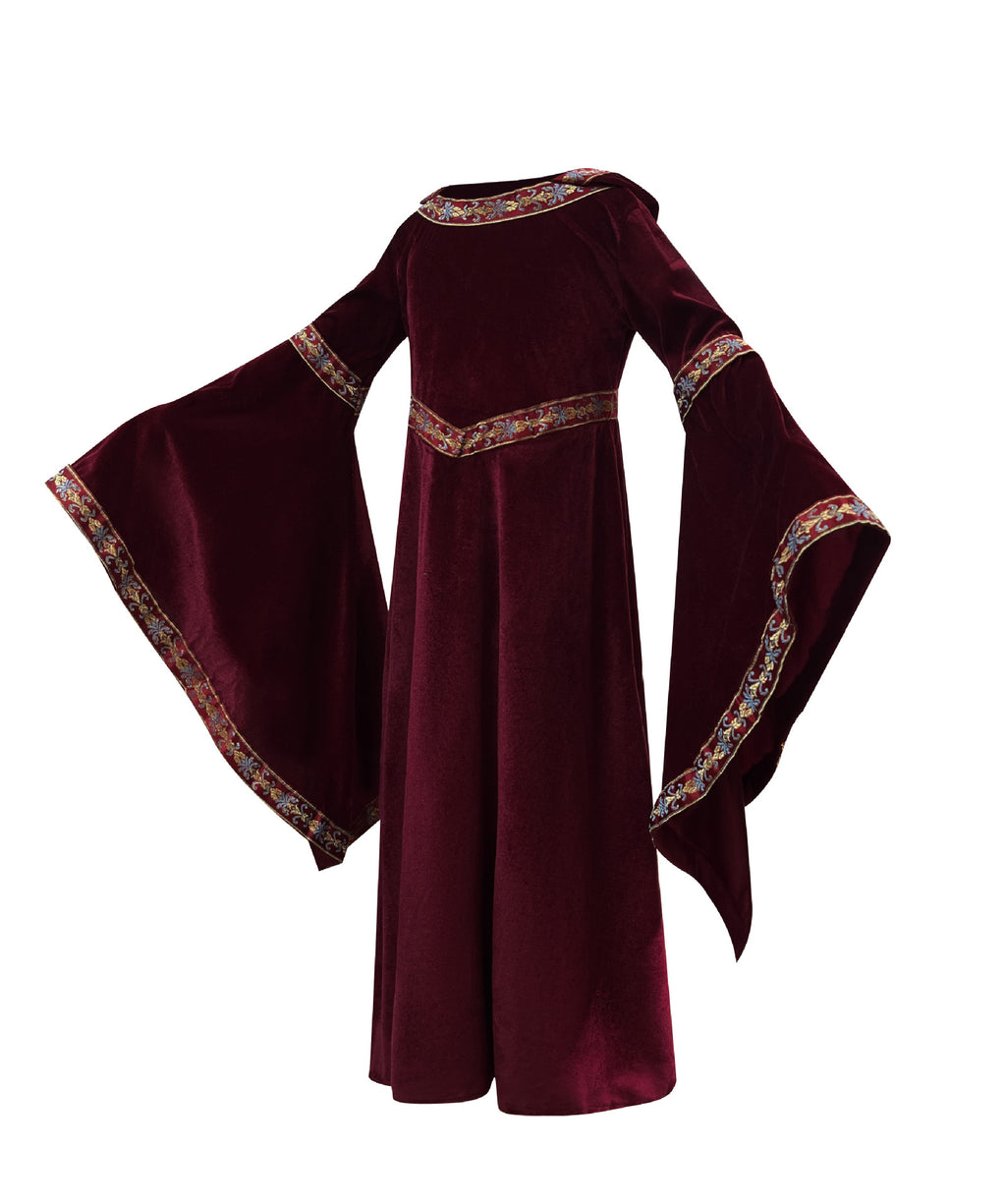 2025 Halloween Family Costume Performance Costume Party Performance Costume Adult European Medieval Burgundy Vampire