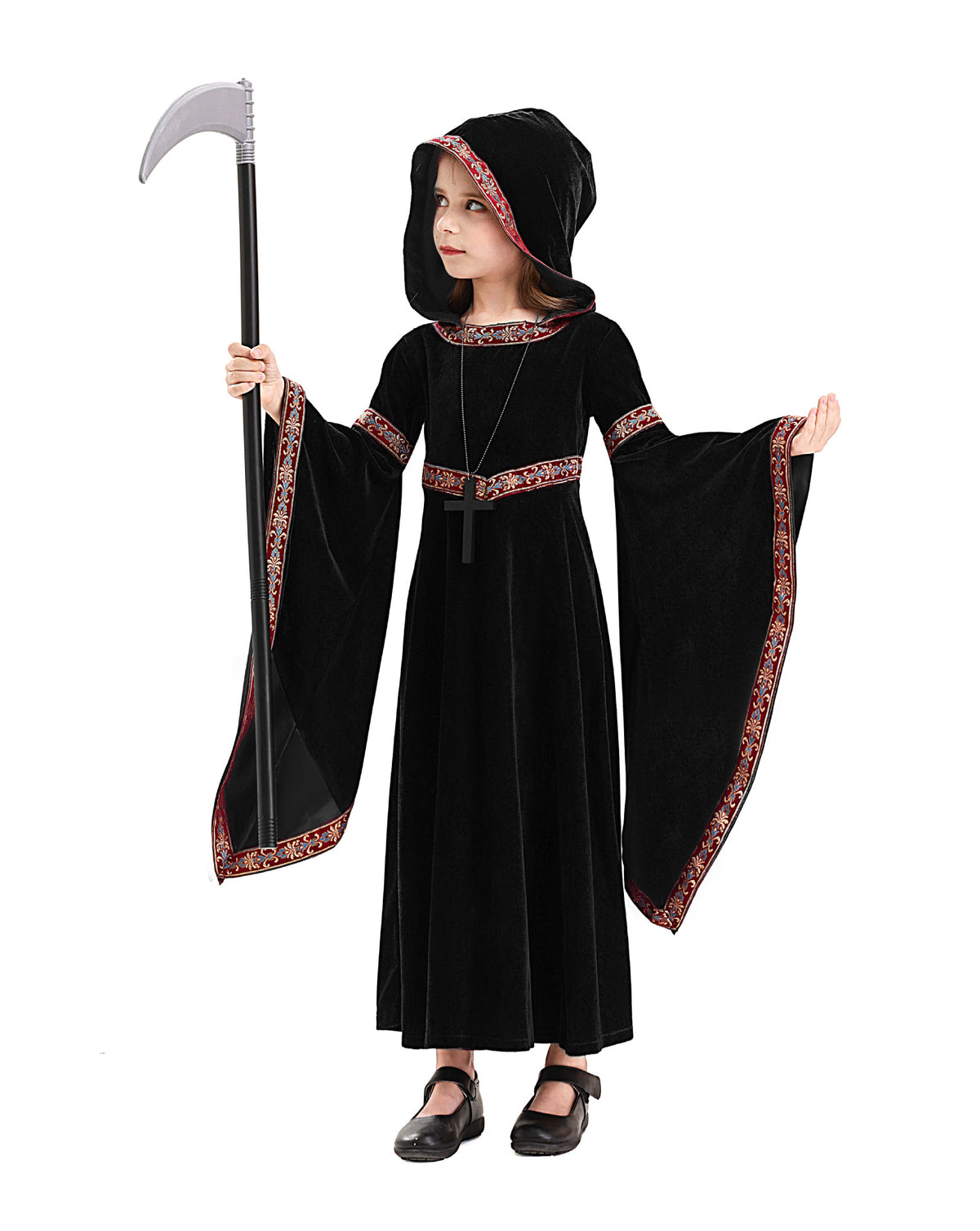 2025 Halloween Family Costume Performance Costume Party Performance Costume Adult European Medieval Burgundy Vampire