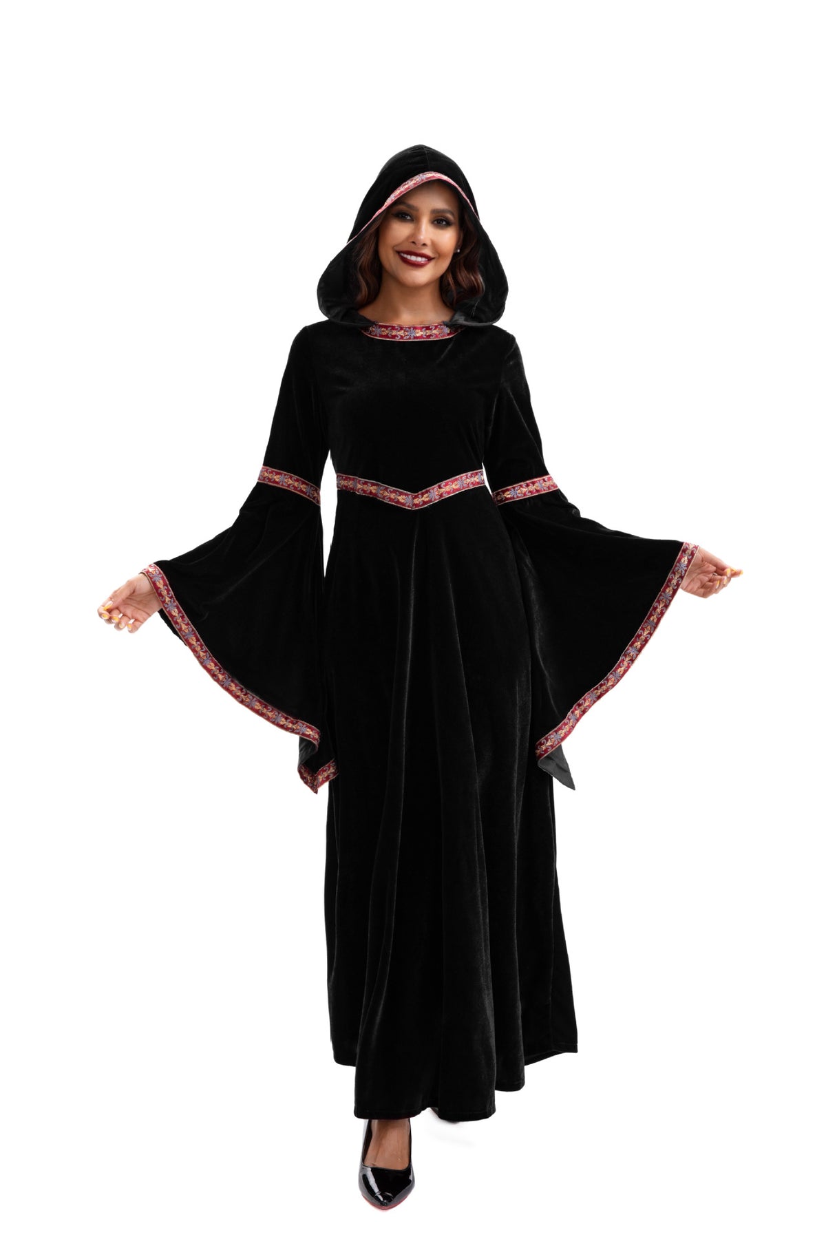 2025 Halloween Family Costume Performance Costume Party Performance Costume Adult European Medieval Burgundy Vampire