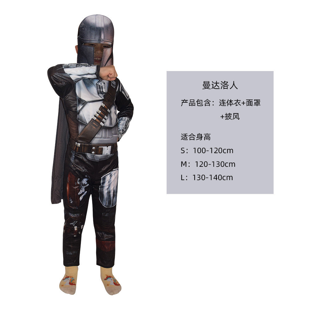 Halloween Kidsren's Cosplay Costumes Galaxy Bounty Hunter the Mandalorian Season 3 Costumes