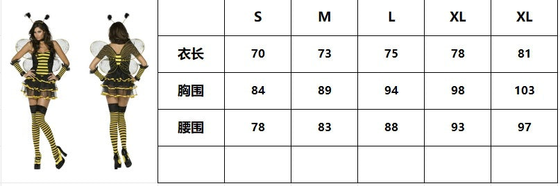 European and American Cross-Border Halloween Halloween Bee Ladybug Adult and Kidsren Cosplay Costumes Holiday Costumes