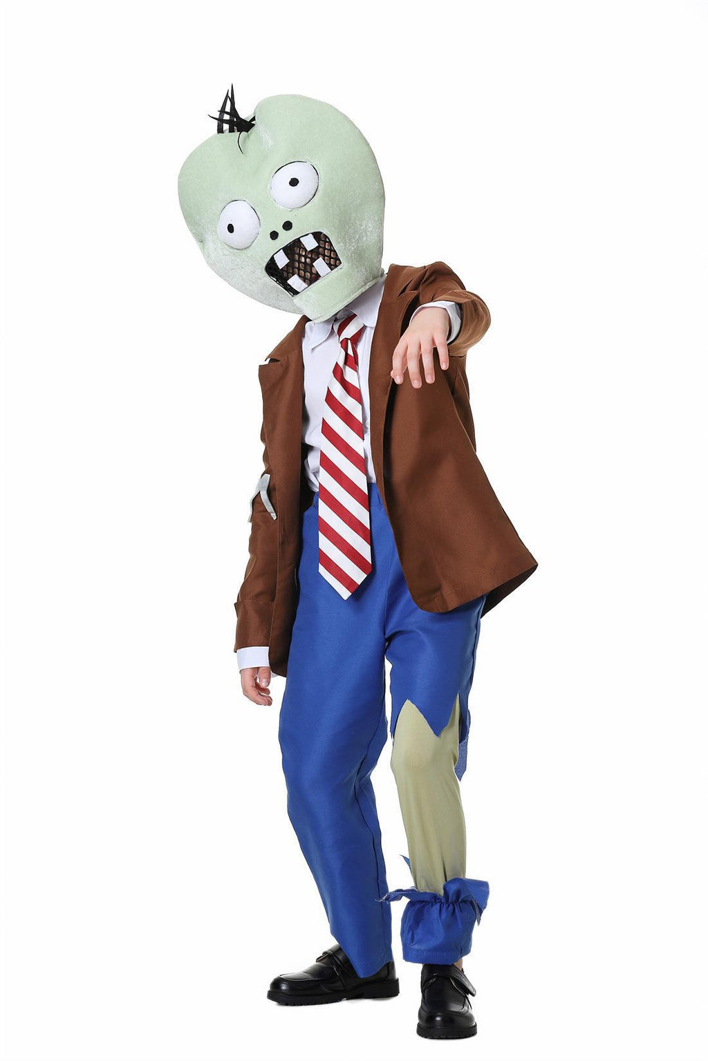 Foreign trade European and American children's men's Halloween cos clothes retro Plants vs Zombies cosplay costume suit