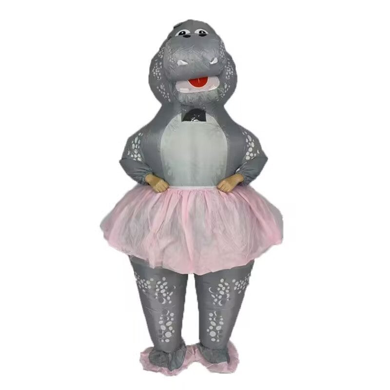 Cross-Border Popular Halloween Creative Cartoon Toys Party Activities Cute Animal Props Hippo Inflatable Costumes