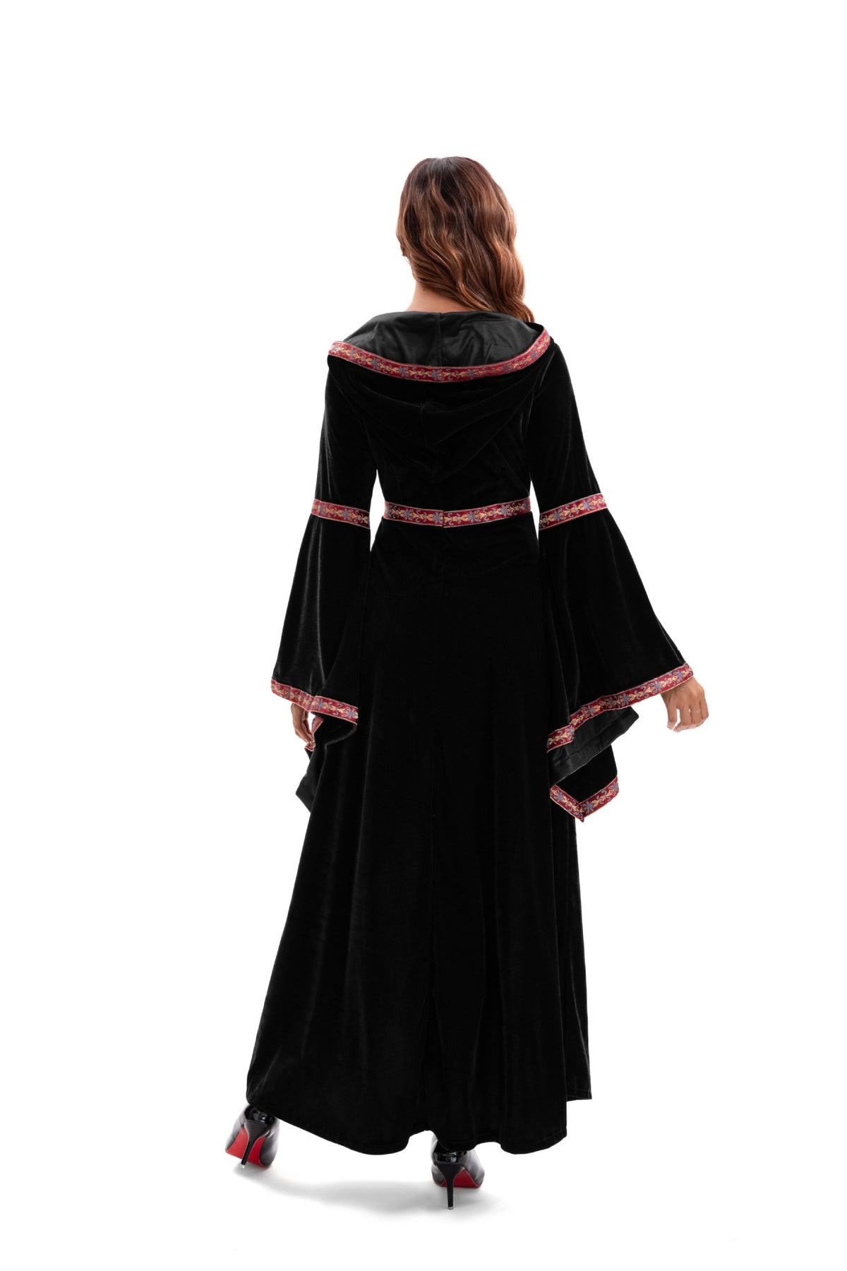 2025 Halloween Family Costume Performance Costume Party Performance Costume Adult European Medieval Burgundy Vampire
