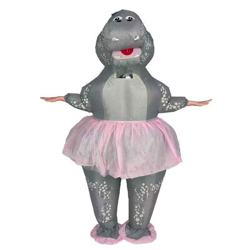 Cross-Border Popular Halloween Creative Cartoon Toys Party Activities Cute Animal Props Hippo Inflatable Costumes