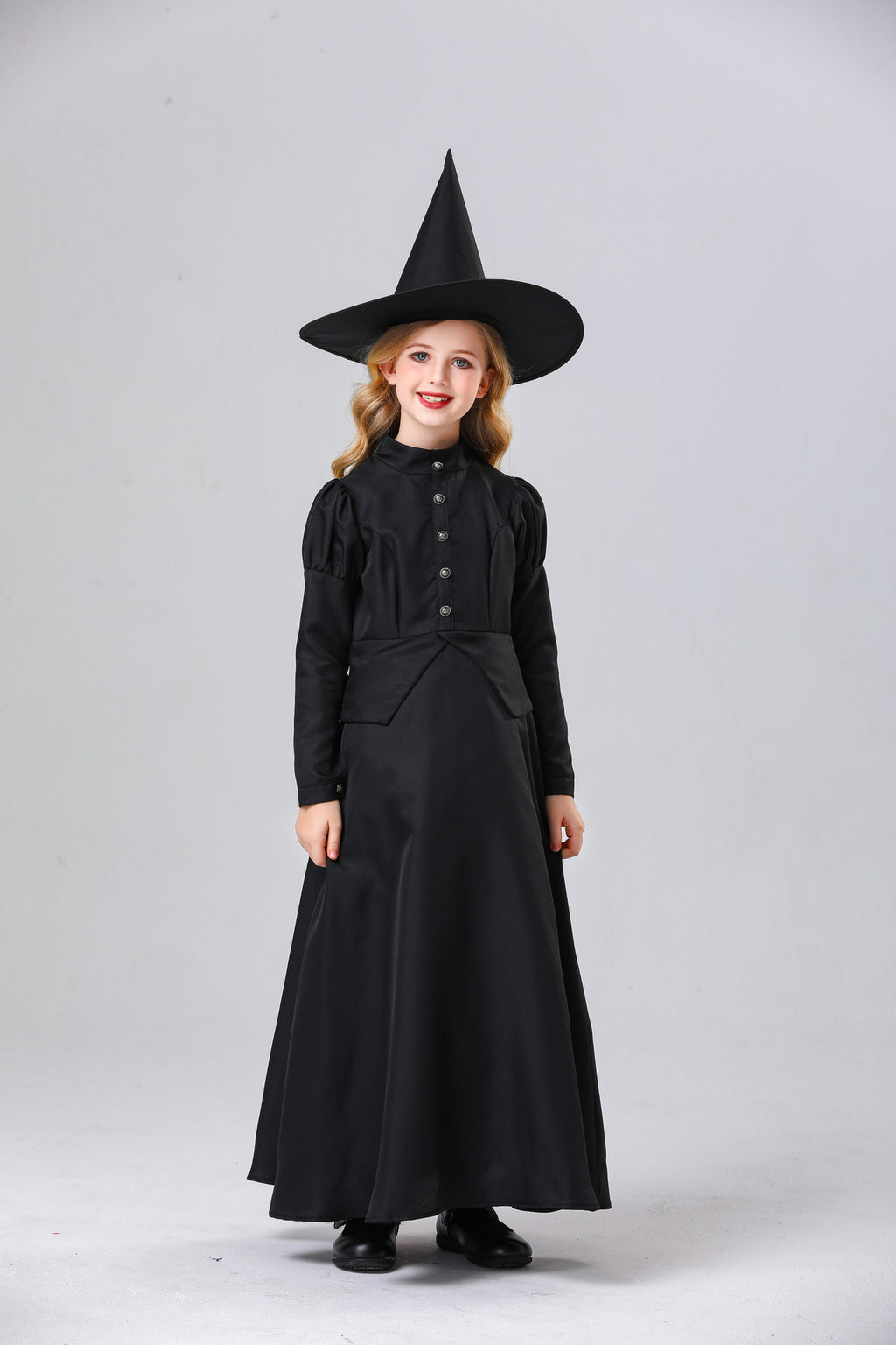 Amazon Halloween Stage Performance Cosplay Black Witch Magician Role-Playing Family Costumes