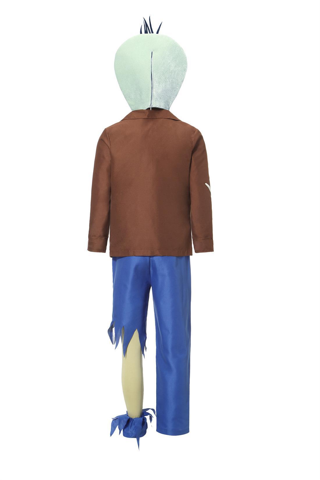 Foreign trade European and American children's men's Halloween cos clothes retro Plants vs Zombies cosplay costume suit