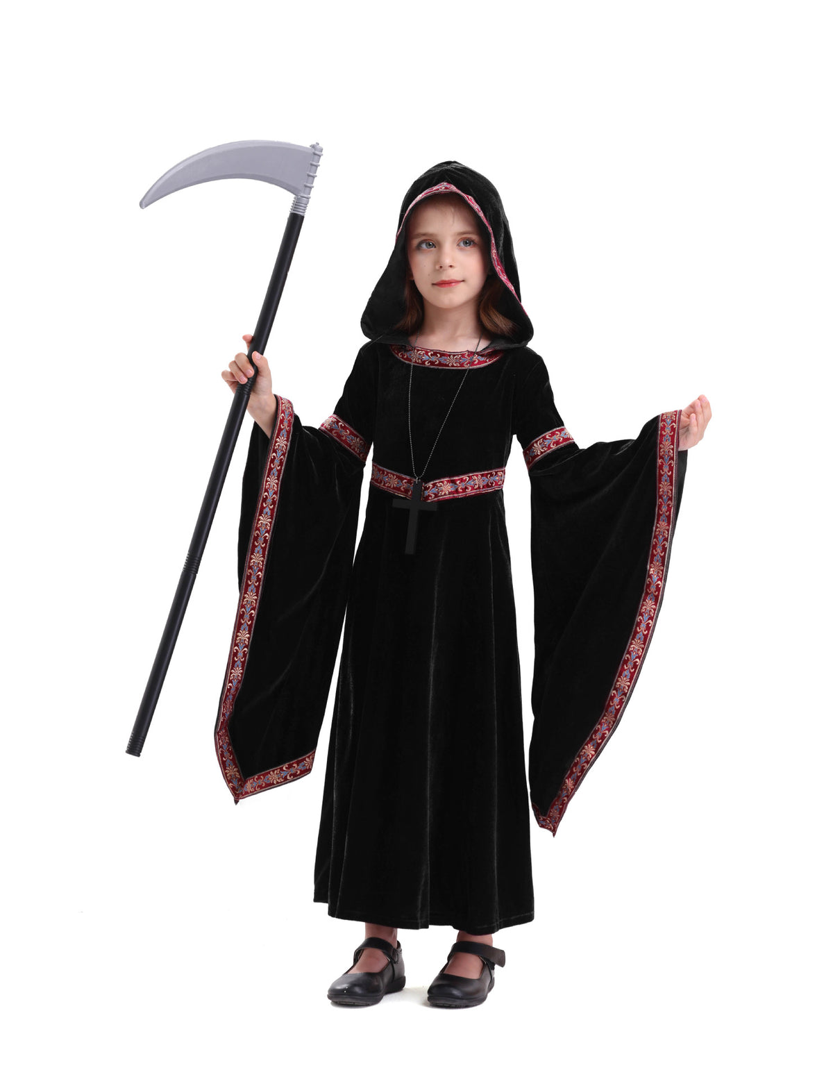 2025 Halloween Family Costume Performance Costume Party Performance Costume Adult European Medieval Burgundy Vampire