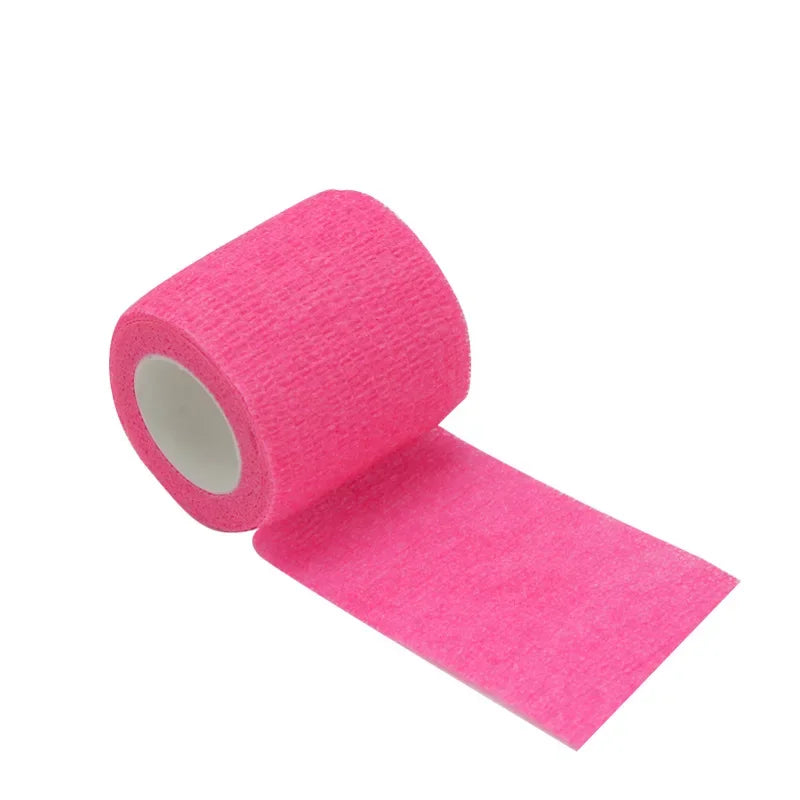 1Roll 2.5/5/10cm*4.8m Gauze motion Bandage Self-adhesive Breathable Elastic Bandages for Sports Fixing Finger Wrist Leg
