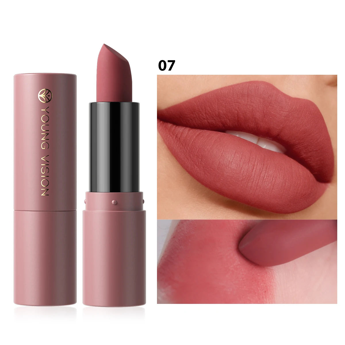 12-Color Matte Velvet Lipstick Long-Lasting Waterproof Non-Stick Cup Does Not Fall Color Lipstick Lipstick