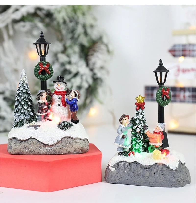 Christmas House Light Decorations For Home Ornaments Kids Xmas Gift New Year 2025 Navidad Decor Bedroom Night Light With Battery