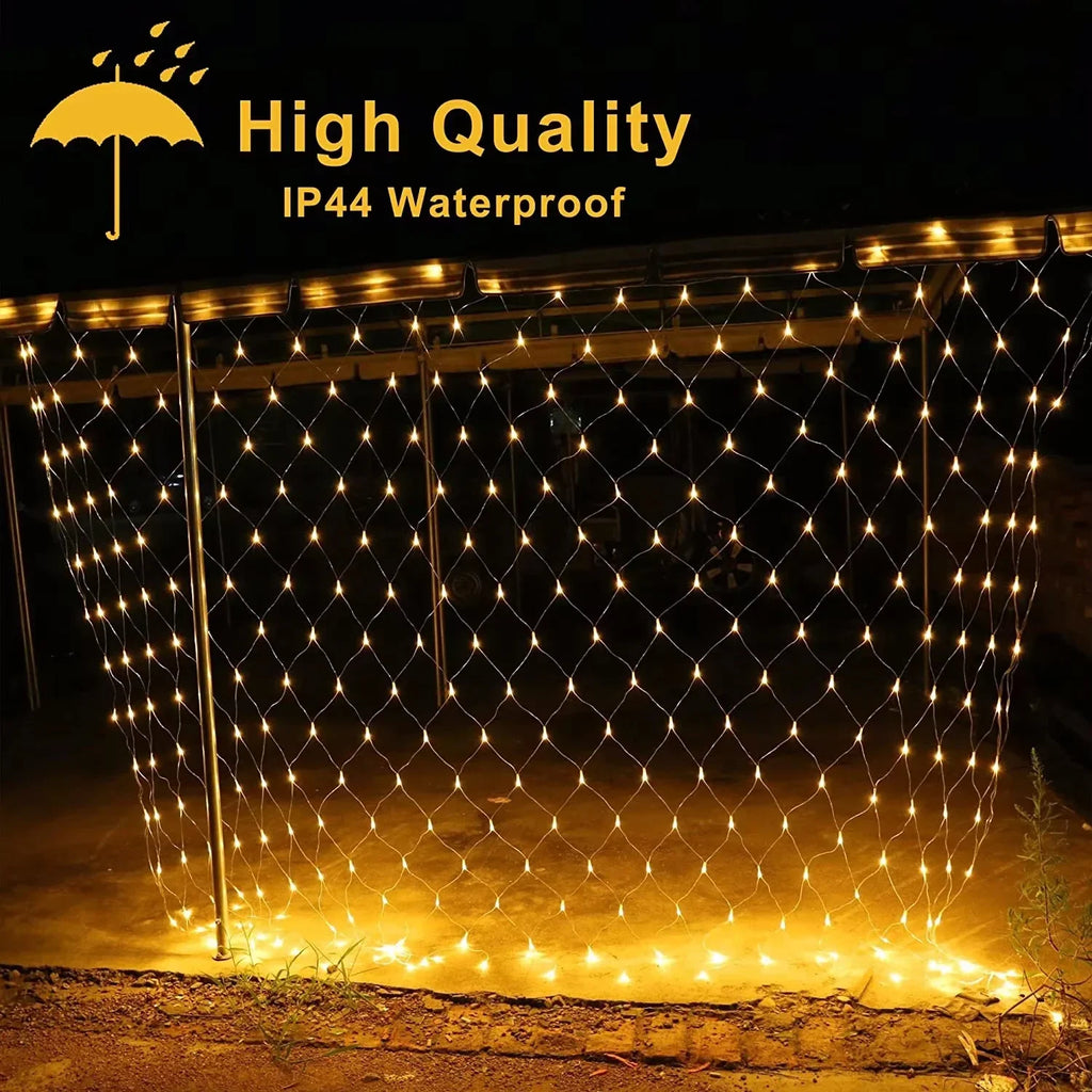Christmas Decorations Lamp LED Fishing Net Light Outdoor Waterproof Street Tree Decoration Light Wedding Festival Mesh Light