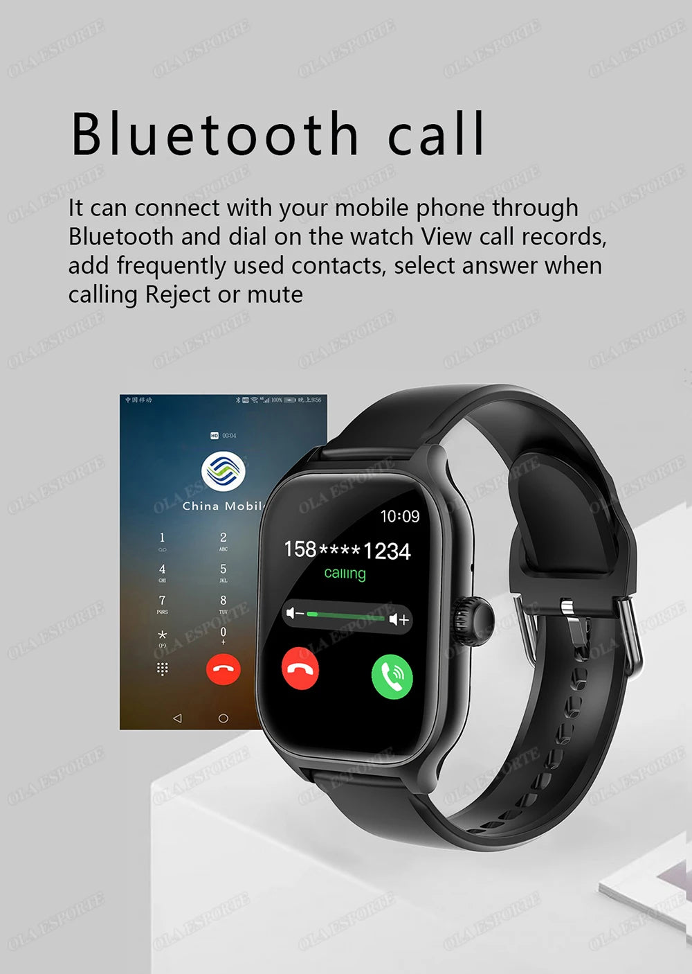 Smart Watch For Android IOS Watches 1.83inch HD Display Bluetooth Call Message Alert Music Sports Mode Smartwatch Men Women Ht30