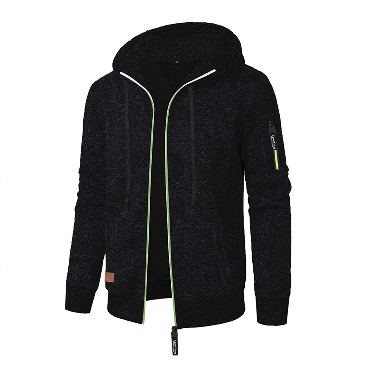 Autumn Winter Sports Sweatshirt Man Retro Workwear Pocket Hooded Zipper Trendy Fashion Hoodies Casual Tops Male Clothes 2025