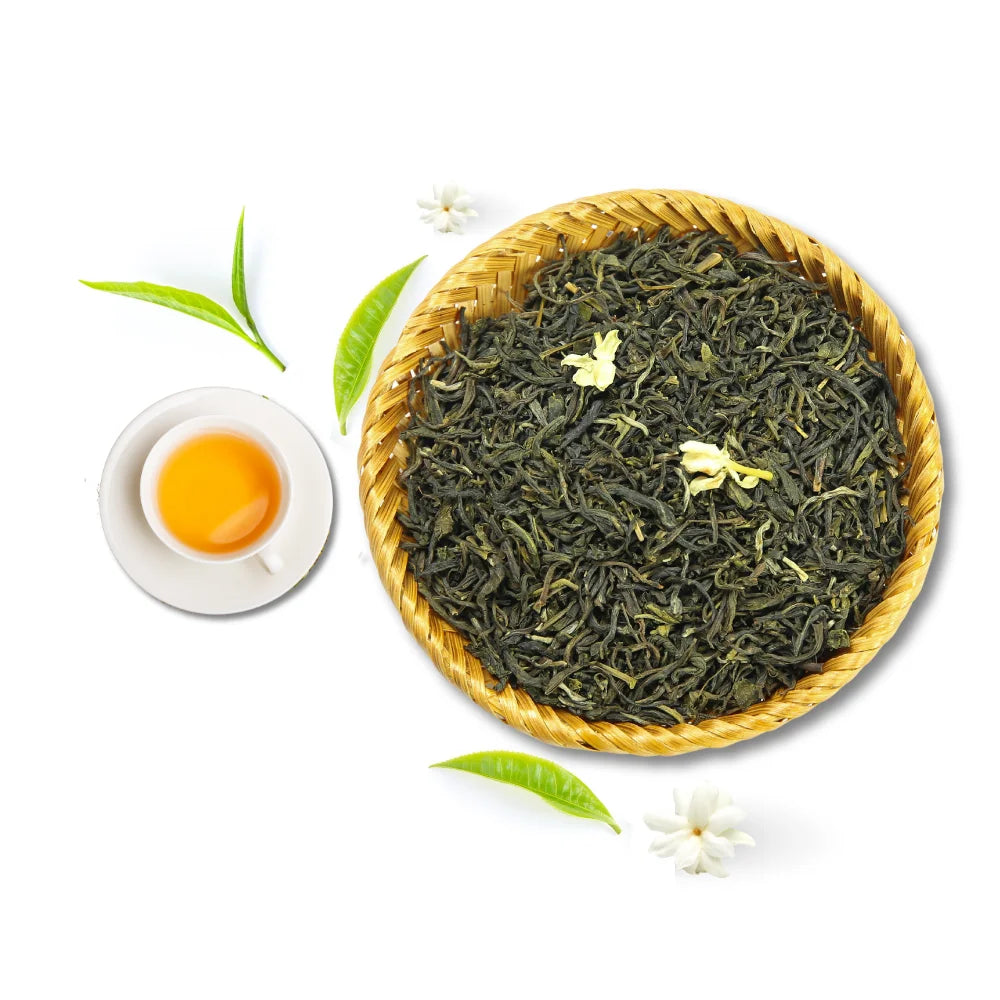 Factory Price Organic Vietnam Green Tea Jasmine Strong Aroma Loose Leaf Tea Kraft Paper Bags Cozy Jasmine Tea Leaves
