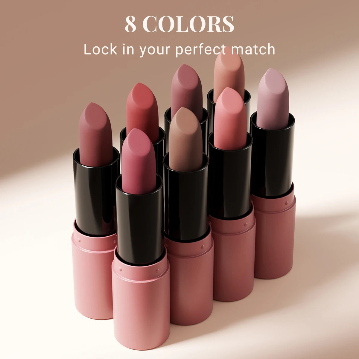 12-Color Matte Velvet Lipstick Long-Lasting Waterproof Non-Stick Cup Does Not Fall Color Lipstick Lipstick